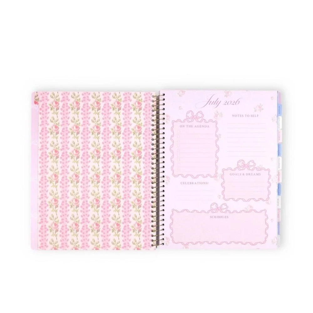 Love Shack Fancy Teacher Planner 2026 2027 Ribbon‎ Rosa Floral LSF Target NEW